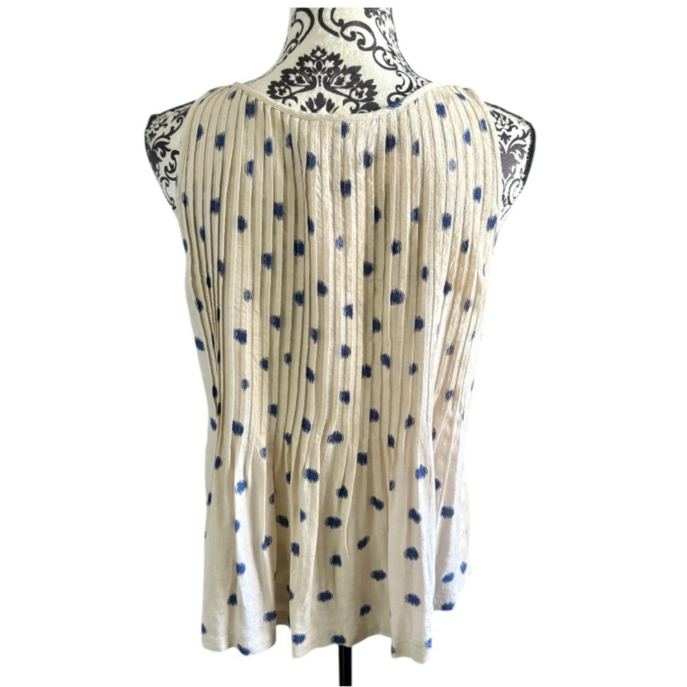 MAEVE Saona Polka Dot Button-Down Sleeveless Top - Picture 4 of 9